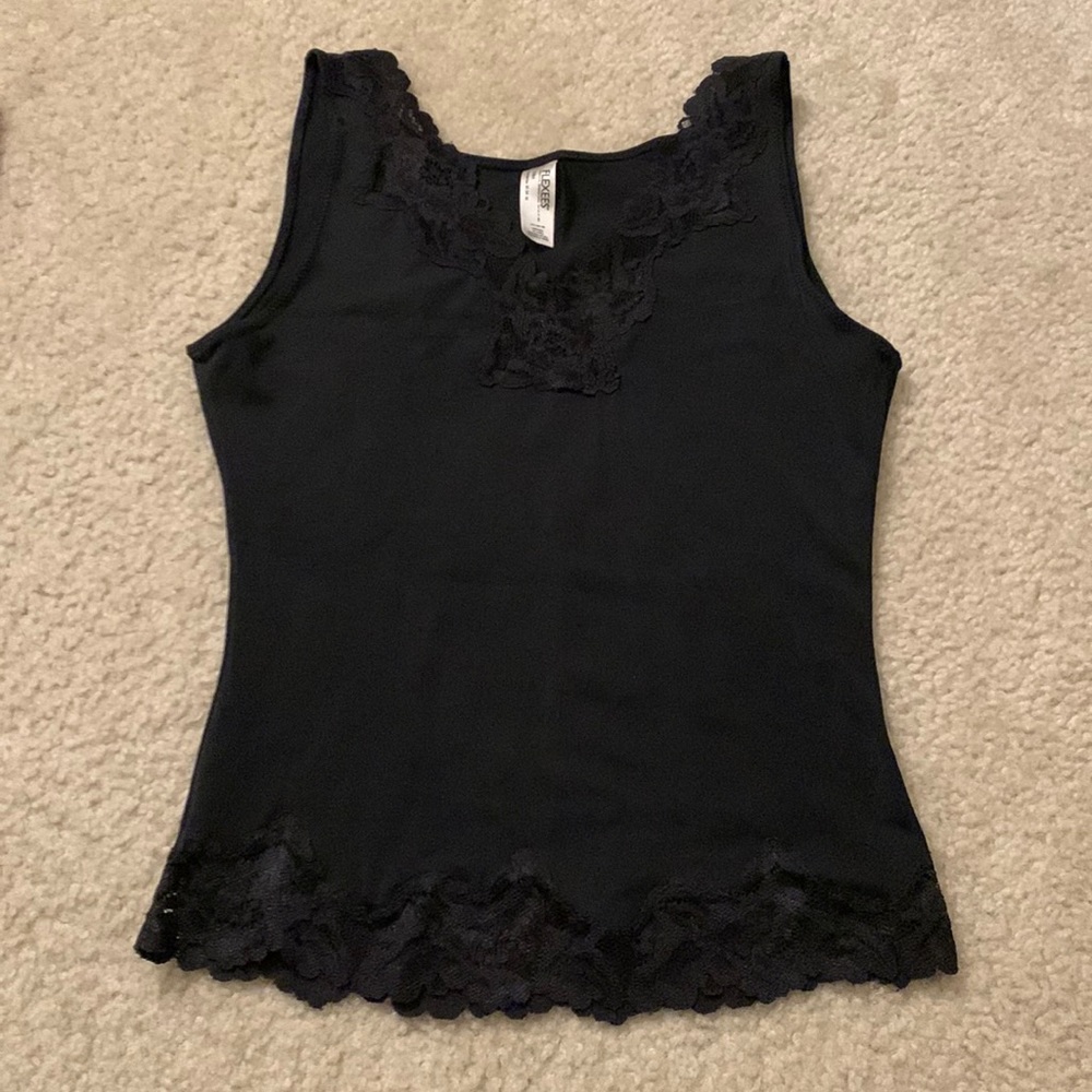 Black lace tank